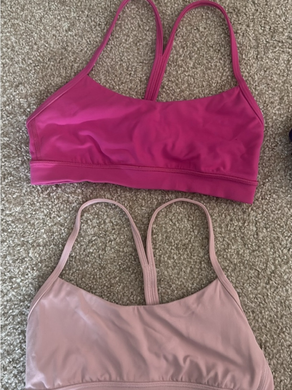 lululemon athletica Dual Strappy Bralettes - Fuchsia & Blush